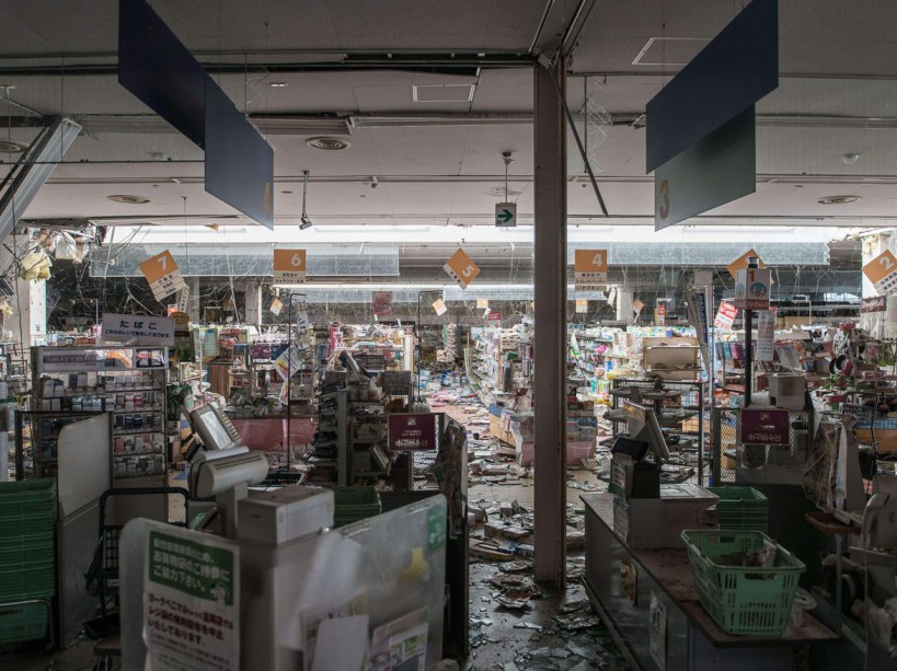 EXCLUSIVE. SPECIAL FEES APPLY . MANDATORY CREDIT: Arkadiusz Podniesinski/REX Shutterstock Mandatory Credit: Photo by Arkadiusz Podniesinski/REX Shutterstock (5224634h) Supermarket checkouts and products strewn over the floor Fukushima, Japan - Sep 2015 FULL COPY: http://www.rexfeatures.com/nanolink/r7ku MINIMUM USE FEE A photographer has taken stunning and revealing pictures of the exclusion zone from the 2011 Fukushima Nuclear Disaster. Within a 20km radius the radioactive exclusion zone demonstrates the dangerous nature of nuclear energy. A network of abandoned towns and villages that once housed hundreds of thousands of people, the exclusion zone of the largest nuclear accident since Chernobyl is eerie and frightening. /EXCL_Rex_Fukushima_22/EXCLUSIVE. SPECIAL FEES APPLY . MANDATORY CREDIT: Arkadiusz Podniesinski/REX Shutterstock/1510071829